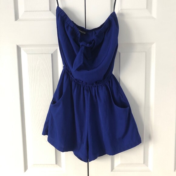 Blue sleevless Romper - Picture 5 of 11